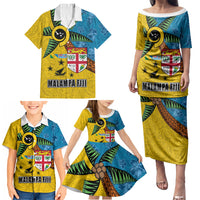Malampa Fiji Day Family Matching Puletasi and Hawaiian Shirt Tapa and Melanesian Patterns with Coat of Arms LT03 - Polynesian Pride