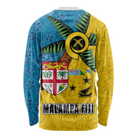 Malampa Fiji Day Long Sleeve Shirt Tapa and Melanesian Patterns with Coat of Arms LT03 - Polynesian Pride