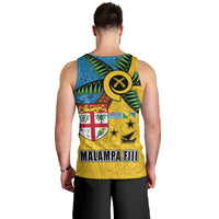 Malampa Fiji Day Men Tank Top Tapa and Melanesian Patterns with Coat of Arms LT03 - Polynesian Pride