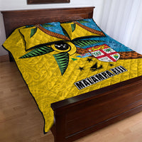 Malampa Fiji Day Quilt Bed Set Tapa and Melanesian Patterns with Coat of Arms LT03 - Polynesian Pride