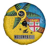 Malampa Fiji Day Spare Tire Cover Tapa and Melanesian Patterns with Coat of Arms LT03 - Polynesian Pride