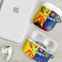 Malampa Fiji Day AirPods Case Volcano and Coral Reef with Culture Patterns Split Style LT03 - Polynesian Pride