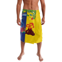 Malampa Fiji Day Lavalava Volcano and Coral Reef with Culture Patterns Split Style LT03 Multicolor - Polynesian Pride