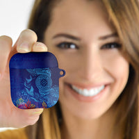 Fijian Tribal Manta Ray AirPods Case Masi Motif with Coral Reef Ocean Vibe LT03 - Polynesian Pride