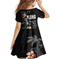 Hawaiian Halloween Skeleton Surfing Family Matching Tank Maxi Dress and Hawaiian Shirt Polynesian Tribal Tattoo and Hawaiian Pattern LT03 - Polynesian Pride