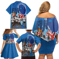 Fiji Rugby Sevens Family Matching Off Shoulder Short Dress and Hawaiian Shirt Commemorate Gold Medal - Rio de Janeiro 2016 LT03 - Polynesian Pride
