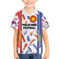 Custom Philippines Champions Football Jersey Family Matching Off The Shoulder Long Sleeve Dress and Hawaiian Shirt LT03 Son's Shirt White - Polynesian Pride