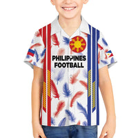 Custom Philippines Champions Football Jersey Family Matching Off Shoulder Short Dress and Hawaiian Shirt LT03 Son's Shirt White - Polynesian Pride