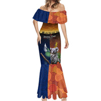 Australia and New Zealand ANZAC Day Mermaid Dress Tui Bird and Koala mix Maori and Aboriginal Pattern LT03 - Polynesian Pride