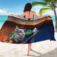 Australia and New Zealand ANZAC Day Sarong Tui Bird and Koala mix Maori and Aboriginal Pattern LT03 - Polynesian Pride