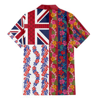 Hawaiian Lei Family Matching Mermaid Dress and Hawaiian Shirt National Flag Striped Style LT03 - Polynesian Pride