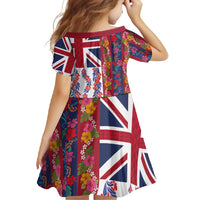 Hawaiian Lei Family Matching Short Sleeve Bodycon Dress and Hawaiian Shirt National Flag Striped Style LT03 - Polynesian Pride