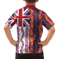 Hawaiian Lei Family Matching Summer Maxi Dress and Hawaiian Shirt National Flag Striped Style LT03 - Polynesian Pride