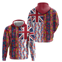 Hawaiian Lei Hoodie National Flag Striped Style