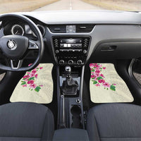 Hawaiian Hibiscus and Art Polynesian Tattoo Car Mats Beige Color LT03 Set 2pcs - Front Beige - Polynesian Pride