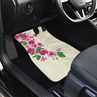 Hawaiian Hibiscus and Art Polynesian Tattoo Car Mats Beige Color LT03 - Polynesian Pride