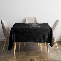 Hawaiian Lei Plumeria and Tropical Leaves Tablecloth Watercolor Style-Grayscale LT03 - Polynesian Pride