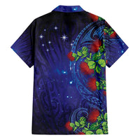 Matariki New Zealand Maori and Pohutukawa Family Matching Puletasi and Hawaiian Shirt Galaxy Blue Sky Style LT03 - Polynesian Pride