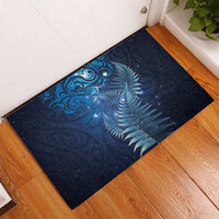 Matariki New Zealand Maori Silver Fern Rubber Doormat Galaxy Blue Sky Style LT03 - Polynesian Pride