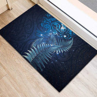 Matariki New Zealand Maori Silver Fern Rubber Doormat Galaxy Blue Sky Style LT03 - Polynesian Pride