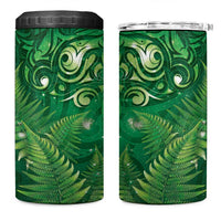 Matariki New Zealand Maori Silver Fern 4 in 1 Can Cooler Tumbler Galaxy Green Sky Style LT03 One Size: 16 oz Green - Polynesian Pride