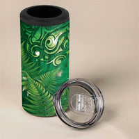 Matariki New Zealand Maori Silver Fern 4 in 1 Can Cooler Tumbler Galaxy Green Sky Style LT03 - Polynesian Pride
