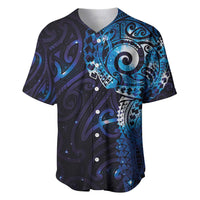 Matariki New Zealand Maori Koru Art Tattoo Baseball Jersey New Year Galaxy Blue Sky Style