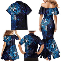 Matariki New Zealand Maori Koru Art Tattoo Family Matching Mermaid Dress and Hawaiian Shirt New Year Galaxy Blue Sky Style LT03 - Polynesian Pride