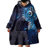 Matariki New Zealand Maori Koru Art Tattoo Wearable Blanket Hoodie New Year Galaxy Blue Sky Style LT03 - Polynesian Pride