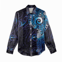 Matariki New Zealand Maori Koru Art Tattoo Women Casual Shirt New Year Galaxy Blue Sky Style LT03 - Polynesian Pride