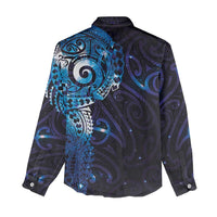 Matariki New Zealand Maori Koru Art Tattoo Women Casual Shirt New Year Galaxy Blue Sky Style LT03 - Polynesian Pride