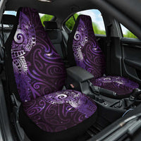 Matariki New Zealand Maori Koru Art Tattoo Car Seat Cover New Year Galaxy Purple Sky Style LT03 One Size Purple - Polynesian Pride
