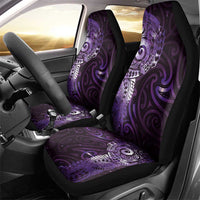 Matariki New Zealand Maori Koru Art Tattoo Car Seat Cover New Year Galaxy Purple Sky Style LT03 - Polynesian Pride