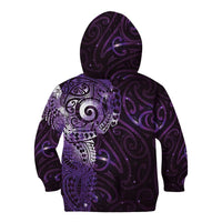 Matariki New Zealand Maori Koru Art Tattoo Kid Hoodie New Year Galaxy Purple Sky Style LT03 - Polynesian Pride