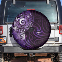 Matariki New Zealand Maori Koru Art Tattoo Spare Tire Cover New Year Galaxy Purple Sky Style LT03 Purple - Polynesian Pride