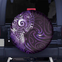 Matariki New Zealand Maori Koru Art Tattoo Spare Tire Cover New Year Galaxy Purple Sky Style LT03 No hole Purple - Polynesian Pride