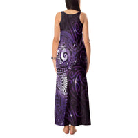 Matariki New Zealand Maori Koru Art Tattoo Tank Maxi Dress New Year Galaxy Purple Sky Style LT03 - Polynesian Pride