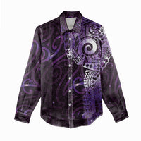 Matariki New Zealand Maori Koru Art Tattoo Women Casual Shirt New Year Galaxy Purple Sky Style LT03 - Polynesian Pride