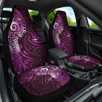 Matariki New Zealand Maori Koru Art Tattoo Car Seat Cover New Year Galaxy Pink Sky Style LT03 One Size Pink - Polynesian Pride