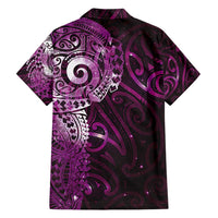 Matariki New Zealand Maori Koru Art Tattoo Hawaiian Shirt New Year Galaxy Pink Sky Style LT03 - Polynesian Pride