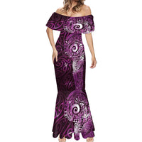 Matariki New Zealand Maori Koru Art Tattoo Mermaid Dress New Year Galaxy Pink Sky Style LT03 - Polynesian Pride
