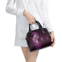 Matariki New Zealand Maori Koru Art Tattoo Shoulder Handbag New Year Galaxy Pink Sky Style