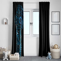 New Zealand Maori Koru Art Traditional Tattoo Window Curtain Paua Shell