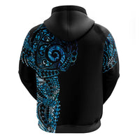 New Zealand Maori Koru Art Traditional Tattoo Zip Hoodie Paua Shell LT03 - Polynesian Pride