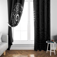 New Zealand Maori Koru Art Traditional Tattoo Window Curtain Simple Style