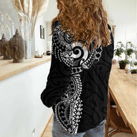 New Zealand Maori Koru Art Traditional Tattoo Women Casual Shirt Simple Style LT03 - Polynesian Pride
