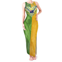 Cook Islands Language Week Tank Maxi Dress Tatau Pattern and Rarotongan Alphabet - Polynesian Pride