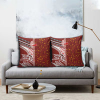 Tonga Language Week Pillow Cover Ngatu Pattern and Tongan Alphabet - Polynesian Pride