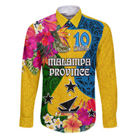 Personalised Malampa Day Family Matching Off Shoulder Maxi Dress and Hawaiian Shirt Proud To Be A Ni-Van Beauty Pacific Flower LT03 - Polynesian Pride