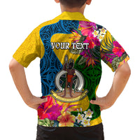 Personalised Malampa Day Kid Hawaiian Shirt Proud To Be A Ni-Van Beauty Pacific Flower LT03 - Polynesian Pride